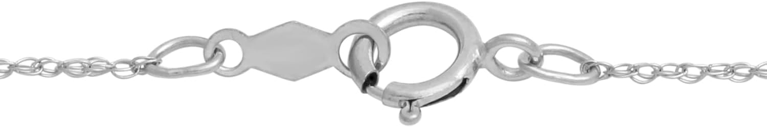 Collana con ciondolo a croce in oro bianco 10 carati Amazon Essentials (1 cttw), 18 (precedentemente collezione Amazon)