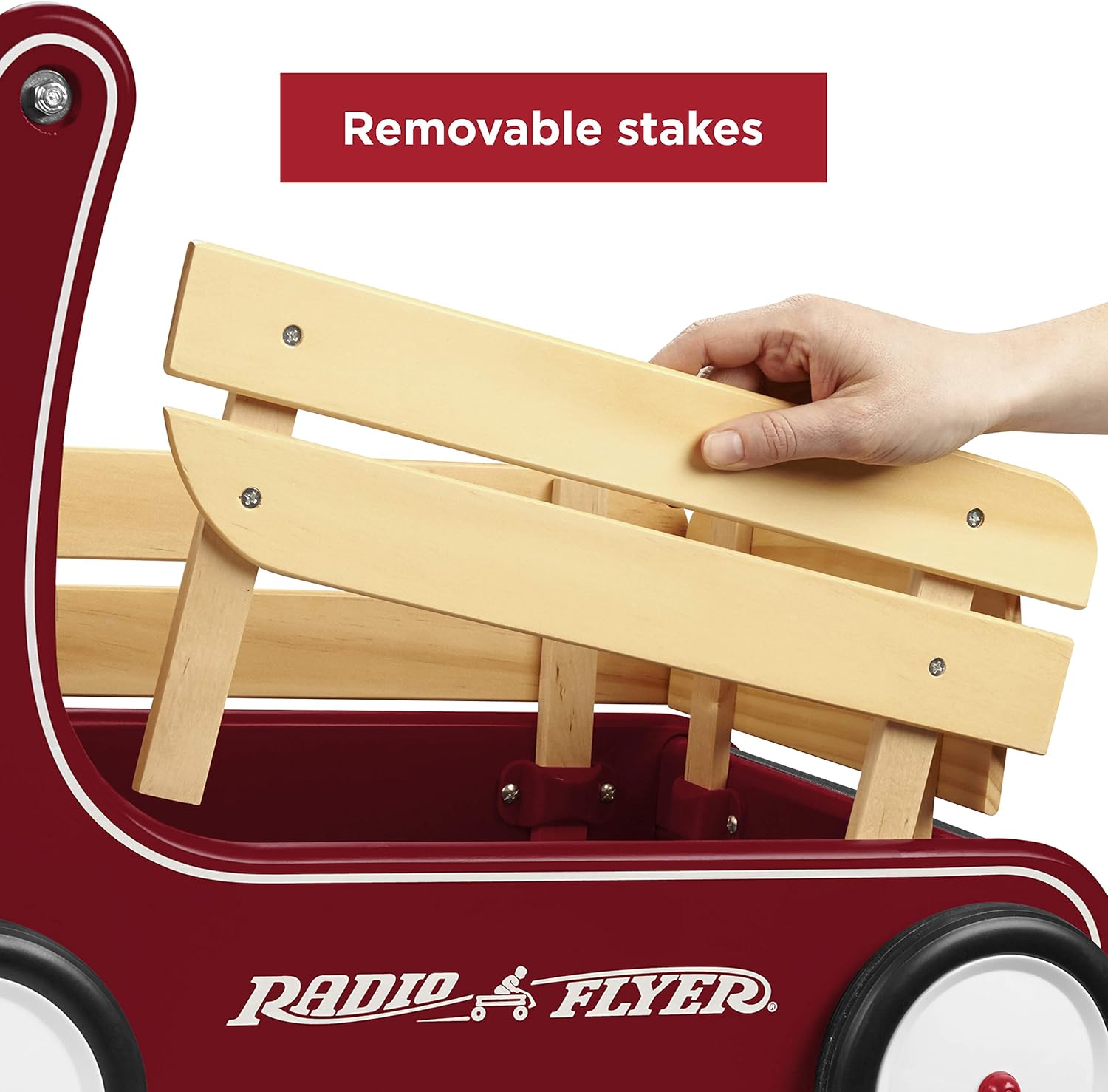 Radio Flyer Classic Walker Wagon, Sit to Stand Toddler Toy, Wood Walker, For Ages 1-4, Red · v3