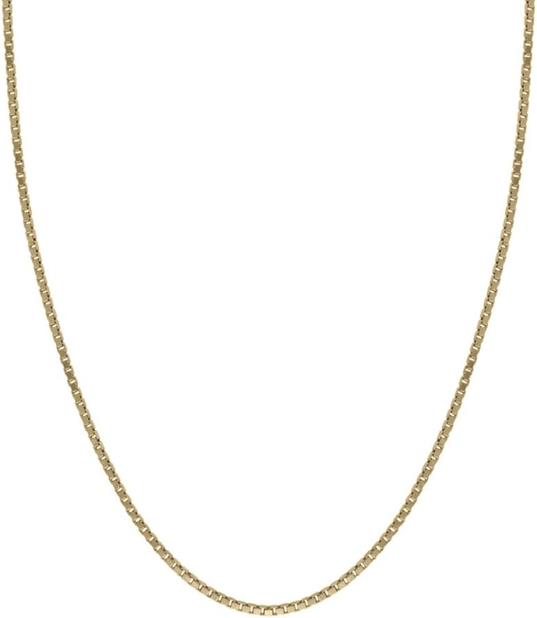 Honolulu Jewelry Company 14K echt massief geelgoud, halsketting van 0,5 mm of 1 mm, 16-24"