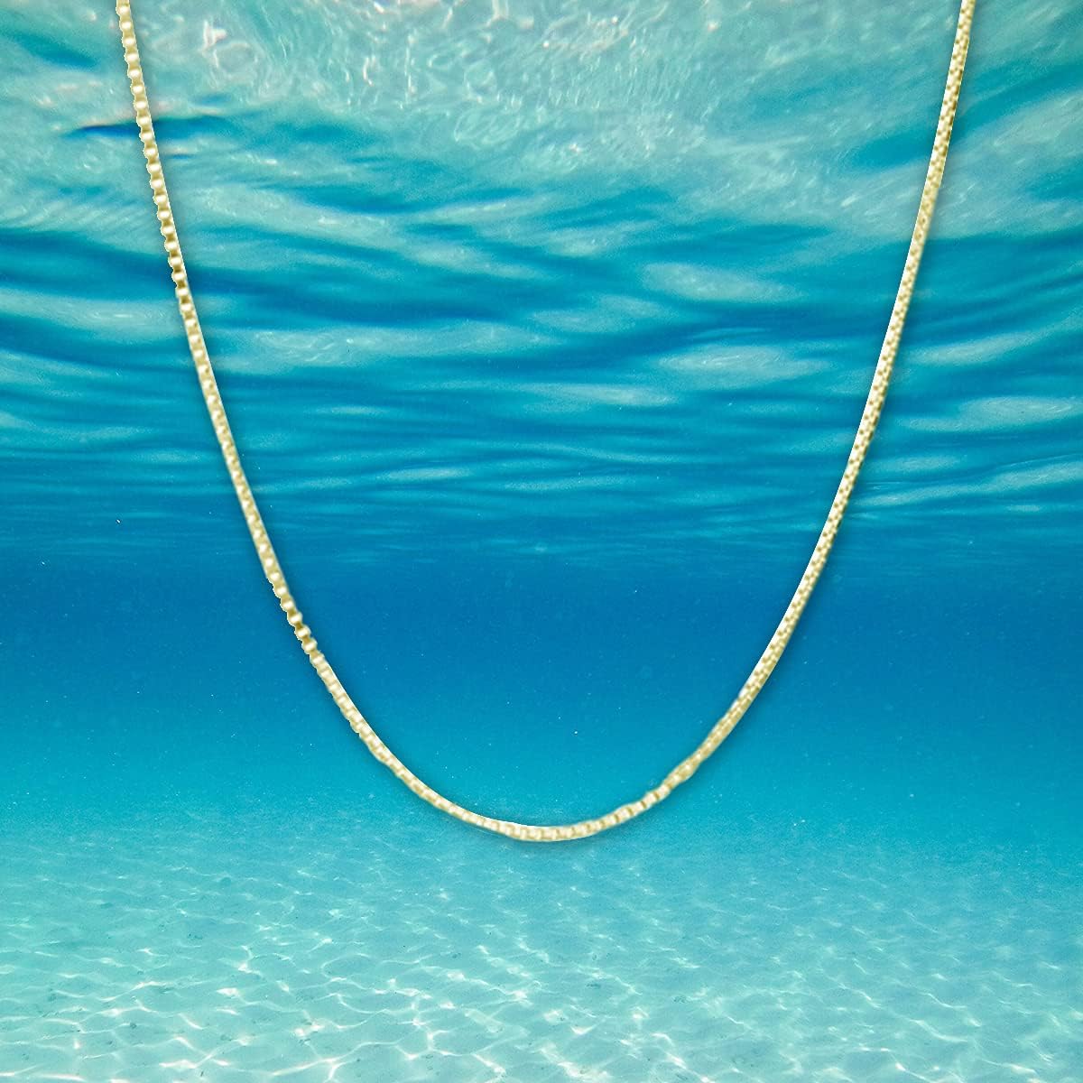 Honolulu Jewelry Company 14K echt massief geelgoud, halsketting van 0,5 mm of 1 mm, 16-24"