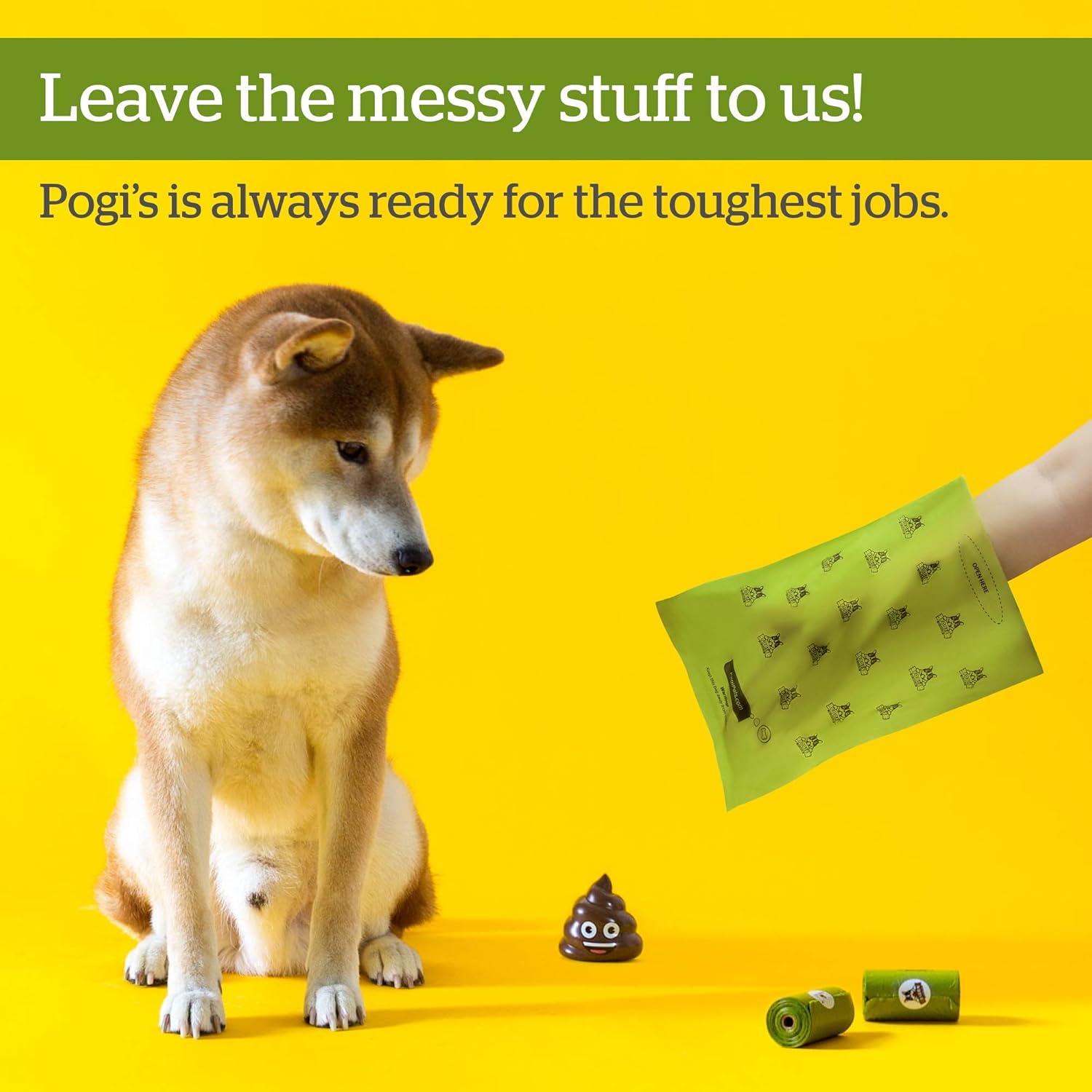 Pogis Pet Supplies Poop Bags - 50 Rolls (750 Dog Poop Bags)  2 Dispensers - Leak-Proof, Earth-Friendly Poop Bags for Dogs · v10