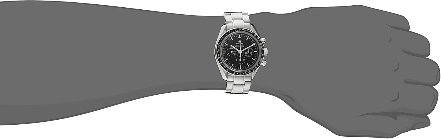 Omega Mens 31130423001005 Speedmaster Analog Display Mechanical Hand Wind Silver with Black Dial Watch · v4