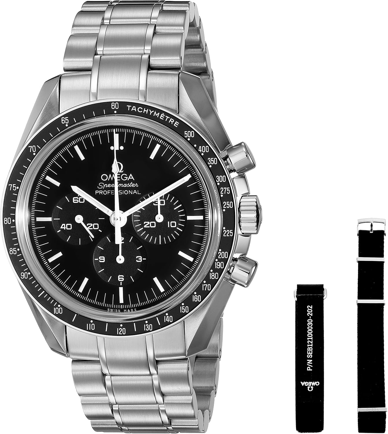 Omega Mens Speedmaster Analog Display Mechanical Hand Wind Silver Watch 311.30.42.30.01.006 · v6