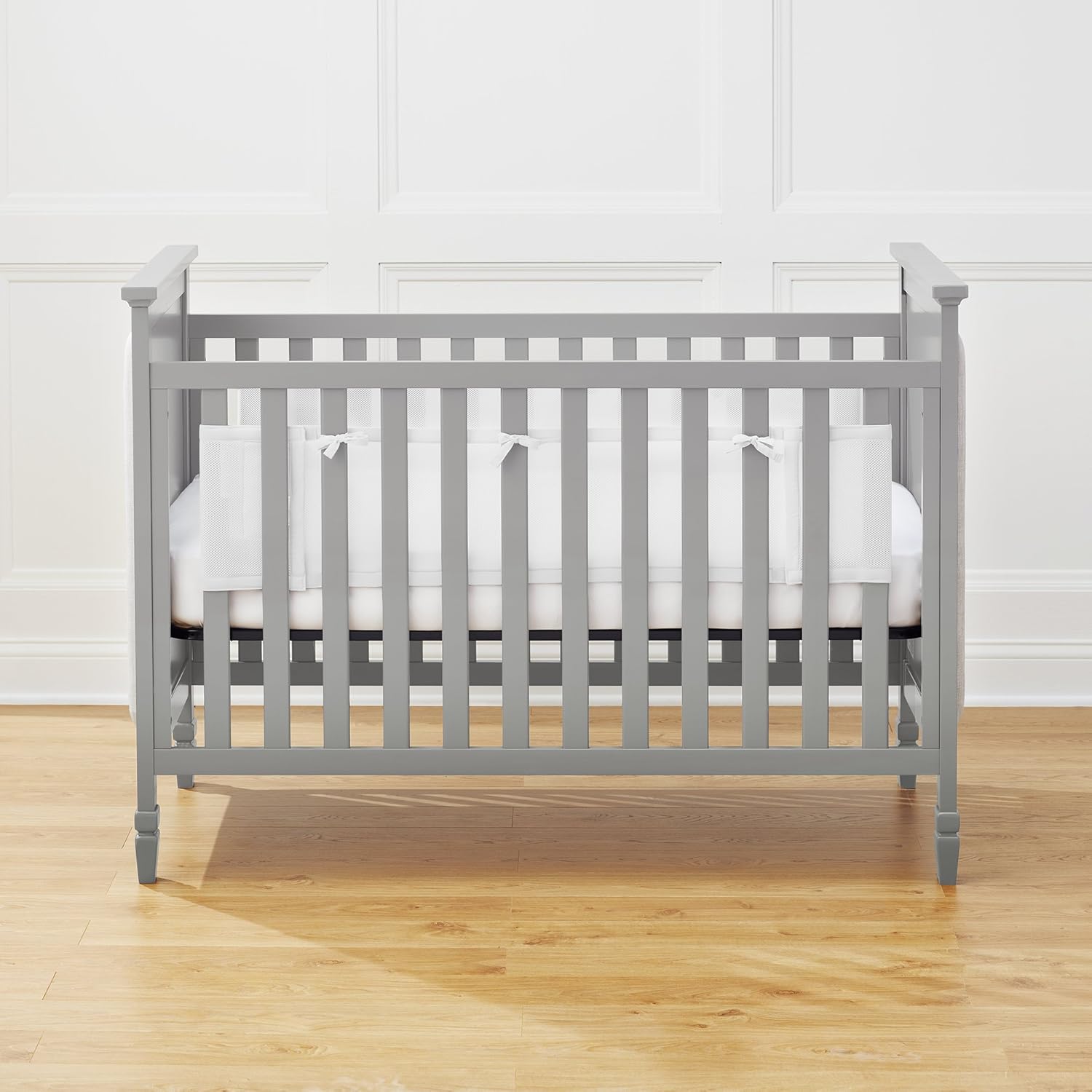 BreathableBaby Breathable Mesh Liner for Full-Size Cribs, Classic 3mm Mesh, White (Size 2FS Covers 2 Sides) · v3