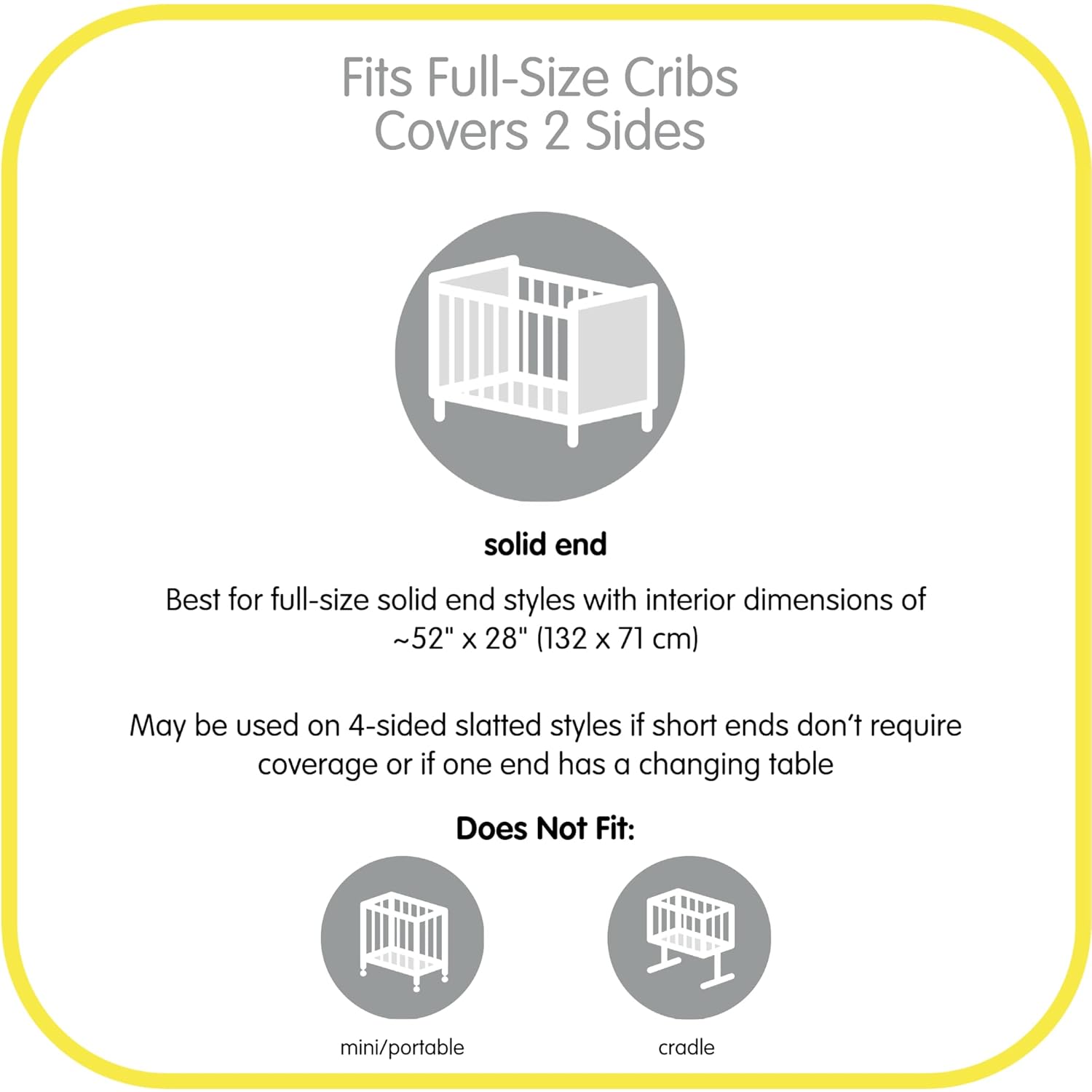 BreathableBaby Breathable Mesh Liner for Full-Size Cribs, Classic 3mm Mesh, White (Size 2FS Covers 2 Sides) · v3