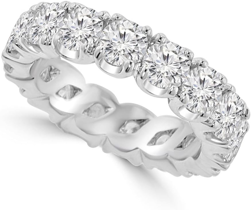 4.00 ct Ladies Round Cut Diamond Eternity Wedding Band Ring in Platinum