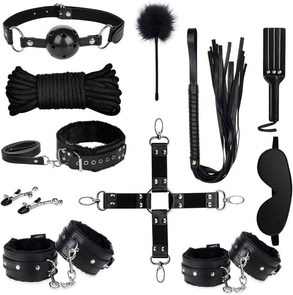 UTIMI Bondage cho quan hệ tình dục 11 món BDSM Bộ trói bằng da Bộ dụng cụ hạn chế cho phụ nữ và các cặp đôi