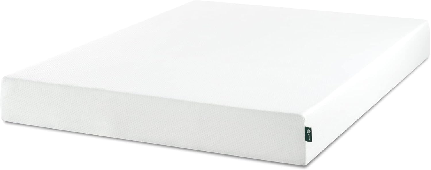 ZINUS 8 Inch Green Tea Memory Foam Mattress, Queen, Fiberglass Free, Patented Custom Contour Support, Sturdy Base Foam, CertiPUR-US Certified, Mattress in A Box, White · v2