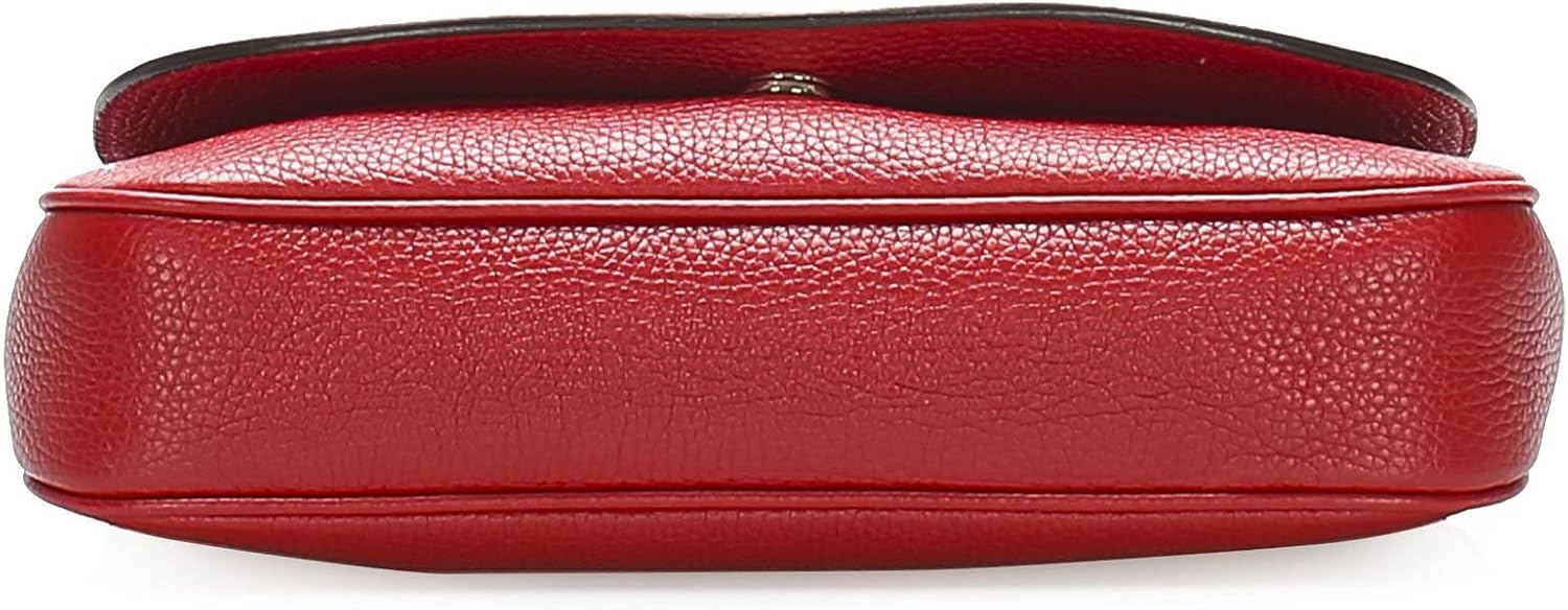 Borsa a tracolla Gucci Soho Interlocking GG in pelle rossa con catenina e patta Italia nuova