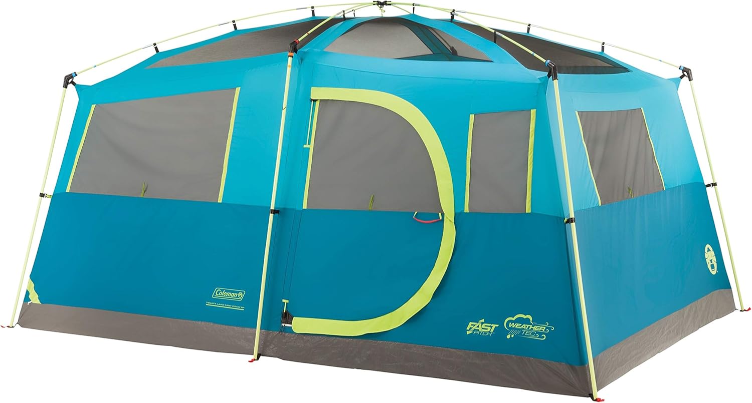 Coleman 8-Person Camping Tent with Built-in Closet | Tenaya Lake Cabin Tent with Fast Pitch Setup · v5