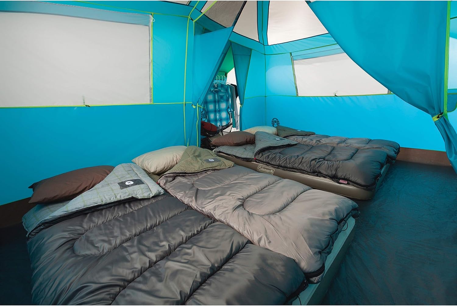 Coleman 8-Person Camping Tent with Built-in Closet | Tenaya Lake Cabin Tent with Fast Pitch Setup · v5