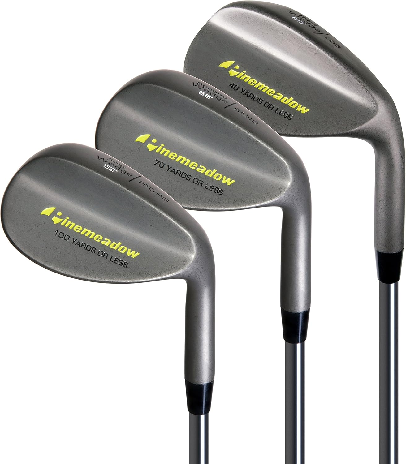 Pinemeadow Golf Mens 3 Wedge Set 52/56/60, Right Hand, Steel, Regular, Dark Grey · v3