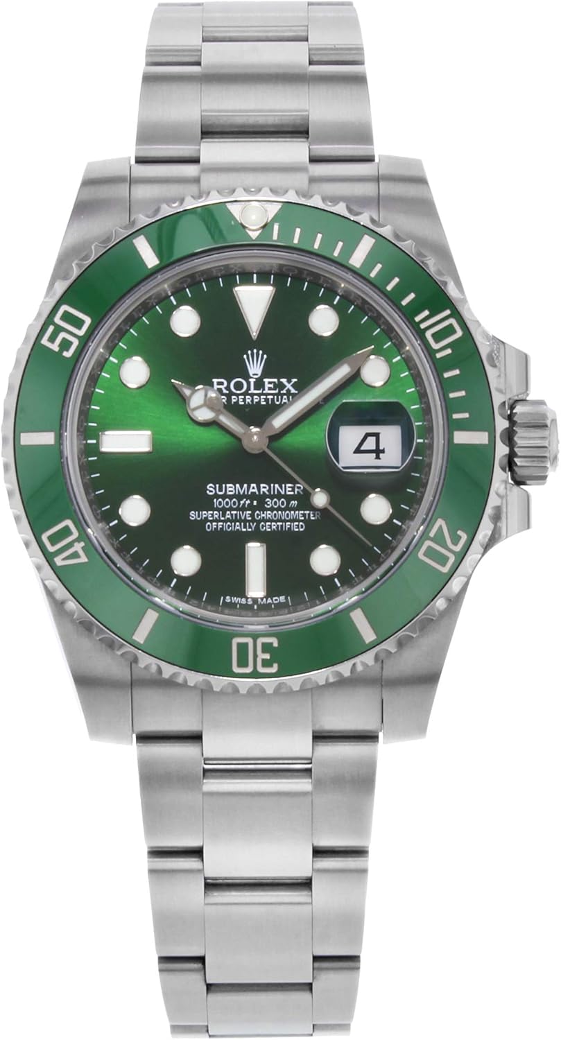 Rolex Submariner Hulk\ นาฬิกาข้อมือชายหน้าปัดสีเขียวสุดหรู รุ่น M116610LV-0002
