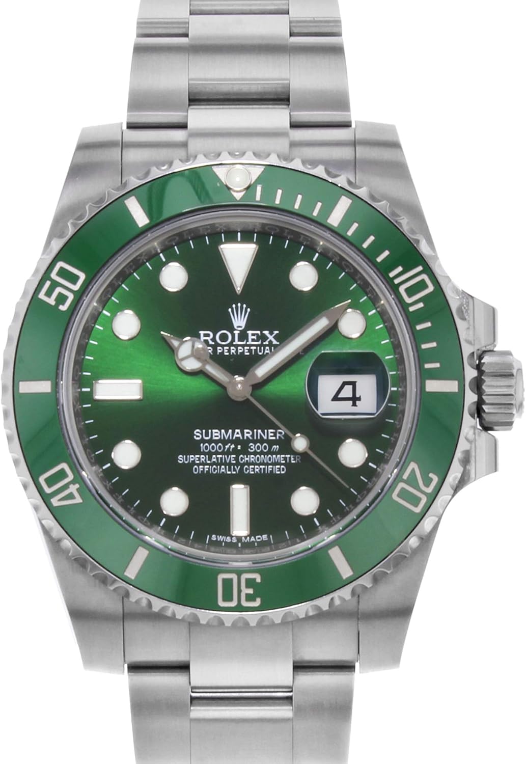 Rolex Submariner Hulk" Green Dial Mens Luxury Watch M116610LV-0002 · v4