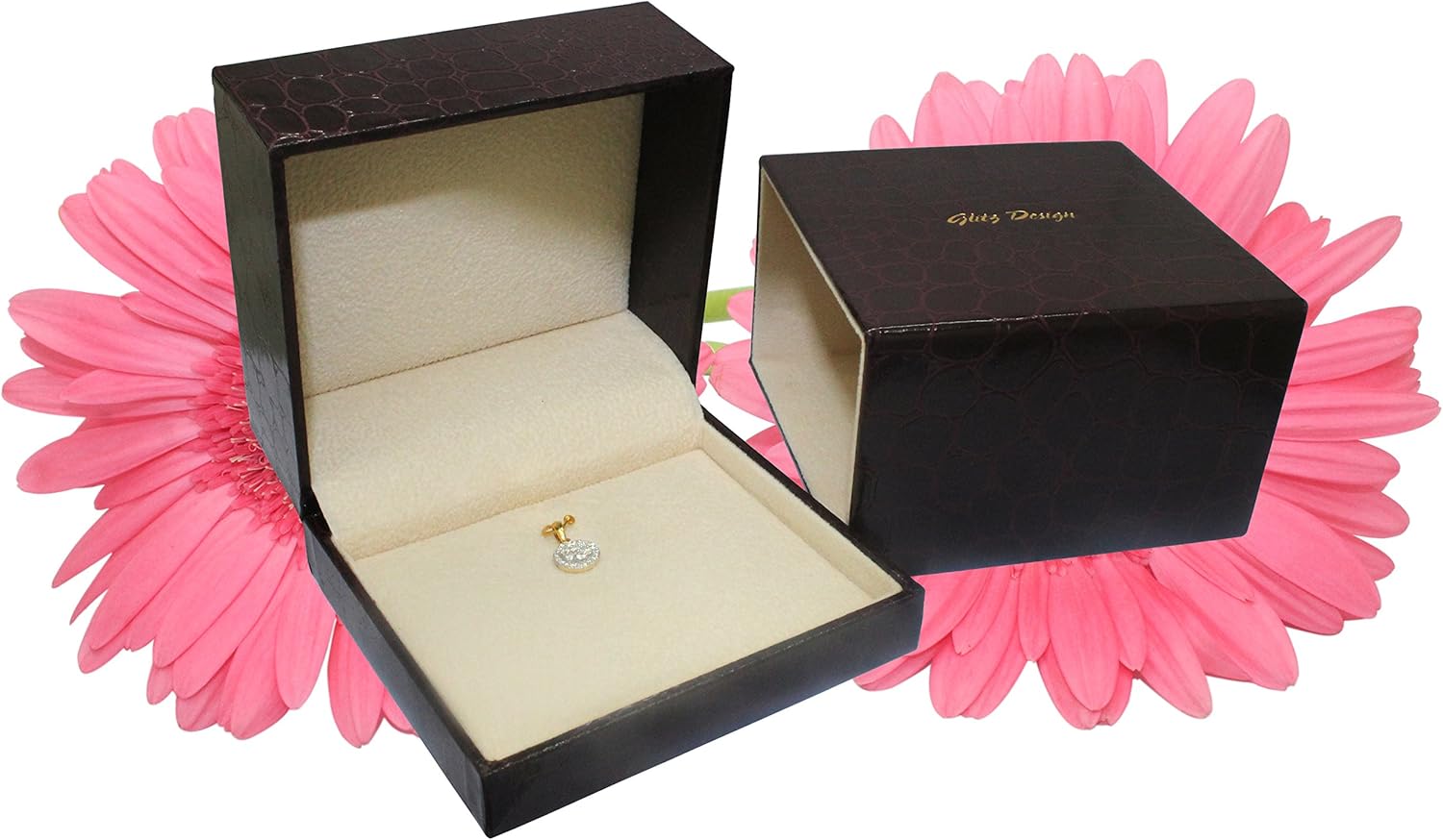 Angel Wings 14K gold Diamond Necklaces for women Charm w/o Chain Gift Box Authenticity Cards (G, SI) · v2