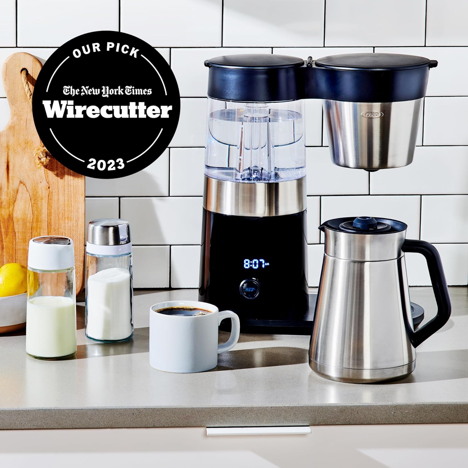 OXO Brew 9 Cup Stainless Steel Coffee Maker,Silver, Black · v2