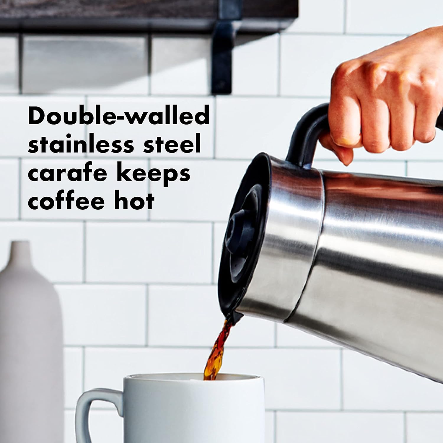 OXO Brew 9 Cup Stainless Steel Coffee Maker,Silver, Black · v2
