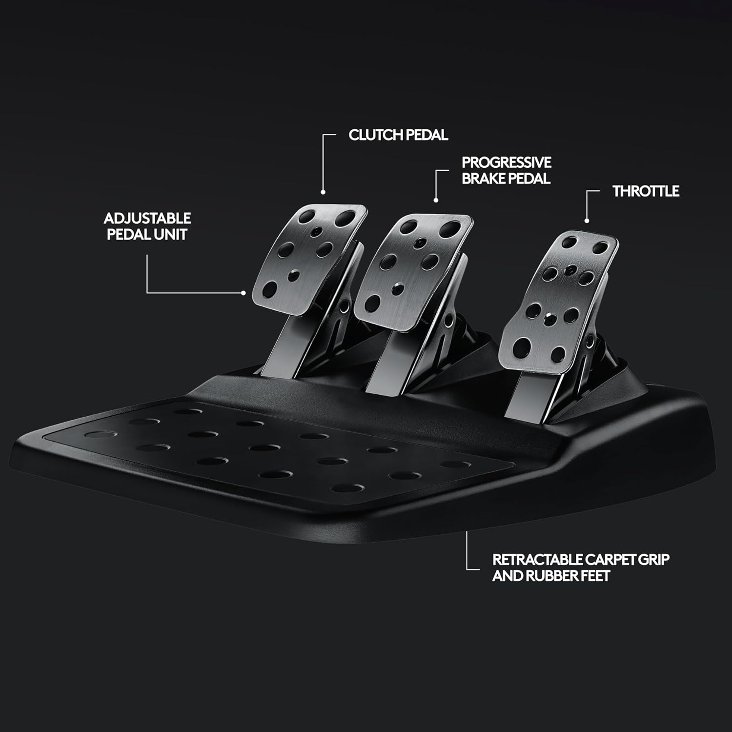 Volant et pédales de sol Logitech G29 Driving Force Racing, Real Force Feedback, palettes de changement de vitesse en acier inoxydable, housse de volant en cuir pour PS5, PS4, PC, Mac, Noir