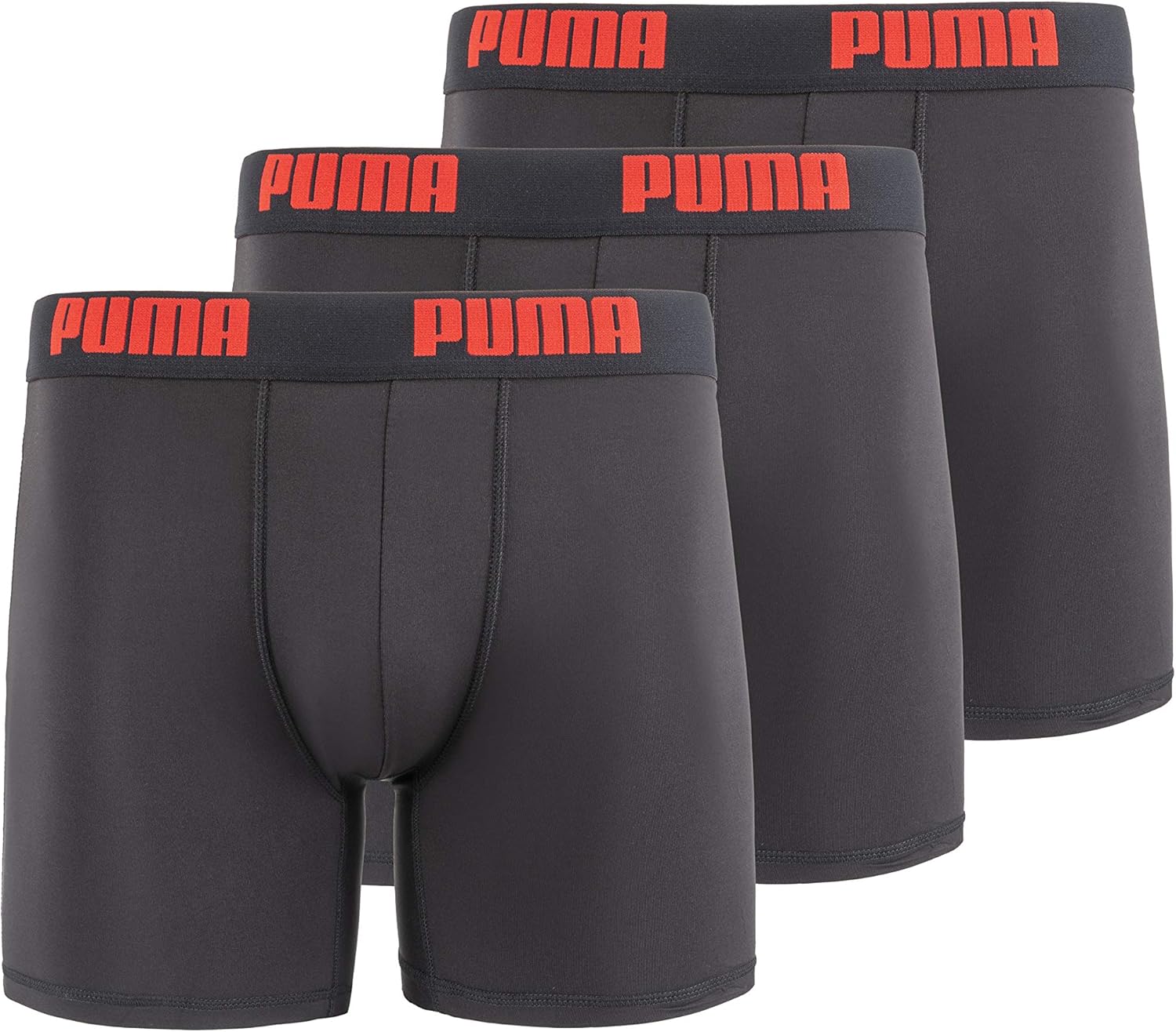 PUMA Mens 3 Pack Performance Boxer Briefs