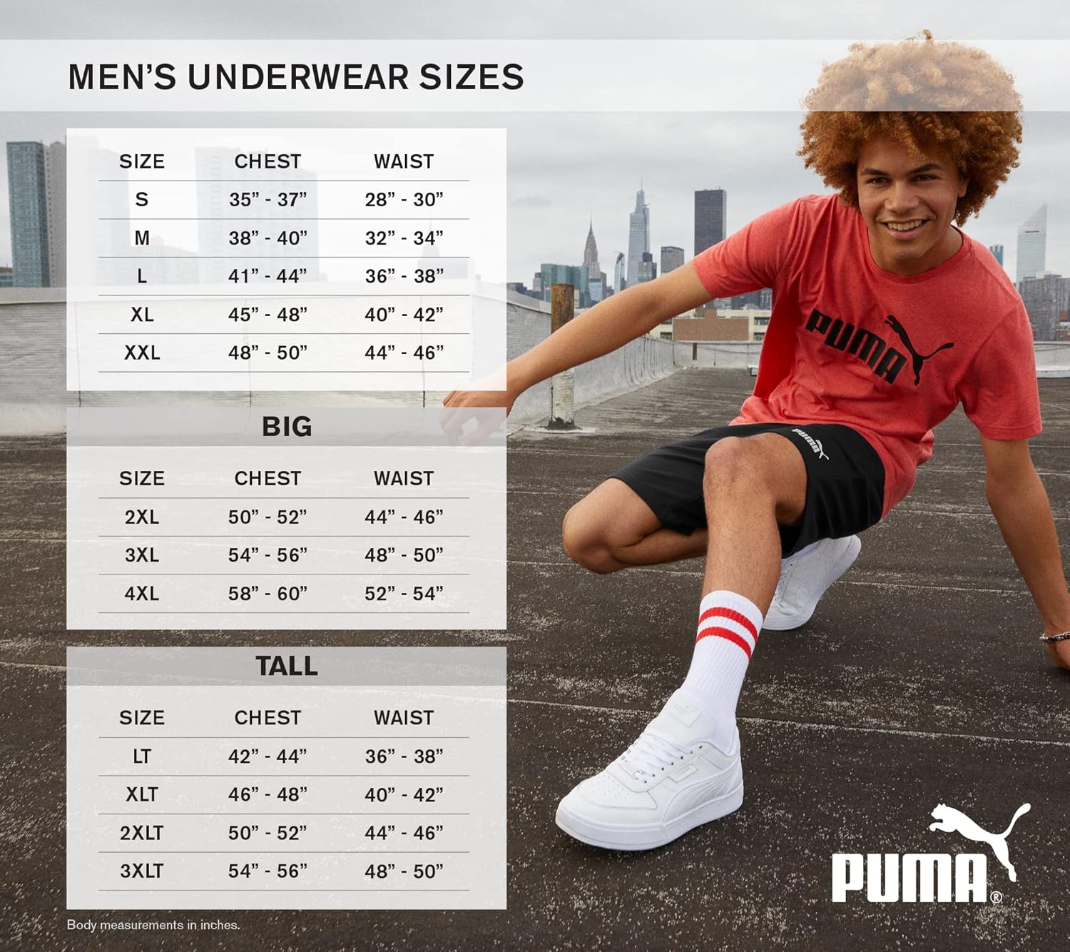 PUMA Mens 3 Pack Performance Boxer Briefs