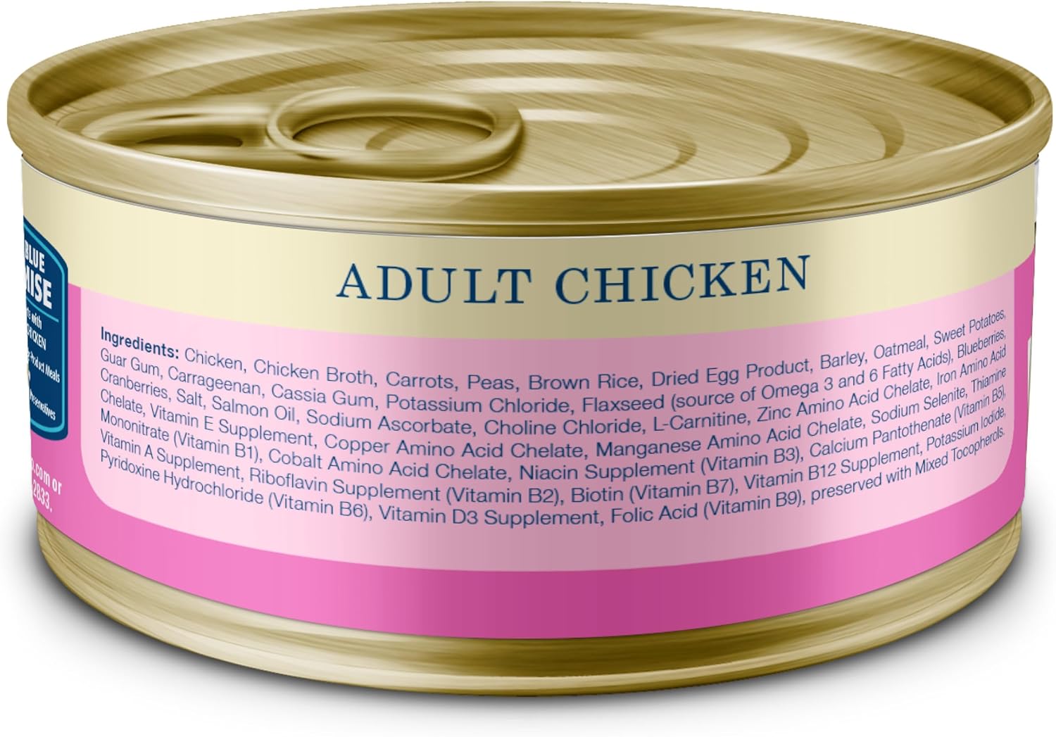 Alimento húmedo para perros Blue Buffalo Homestyle Recipe para adultos de razas pequeñas, hecho con ingredientes naturales, receta de pollo, 5.5 onzas Latas (24 unidades)