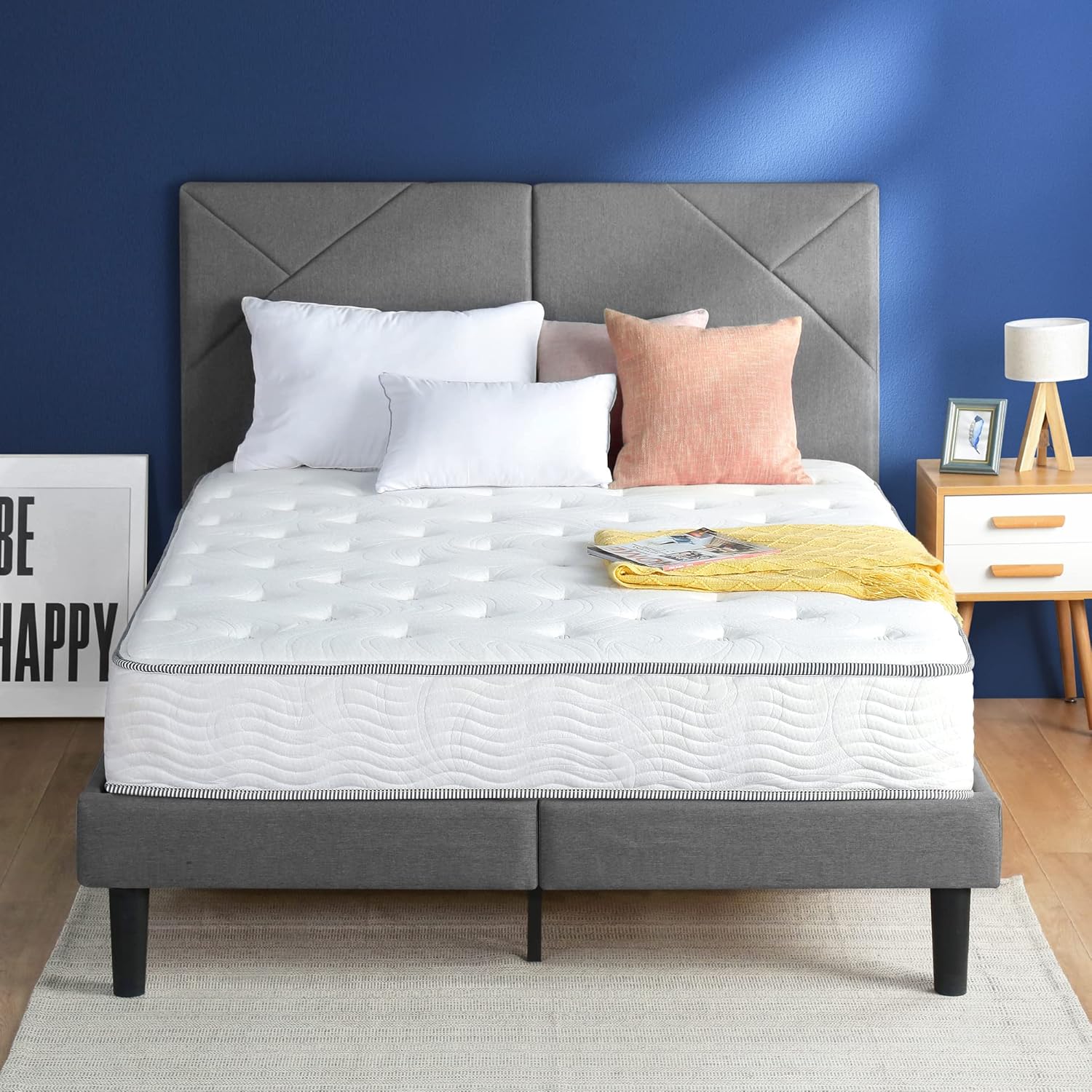Olee Sleep Full Mattress, 10 Inch Plush Cloud Hybrid Mattress, Gel Infused Memory Foam, Pocket Spring for Support and Pressure Relief, CertiPUR-US Certified, Bed-in-a-Box, Soft, Full Size · v2