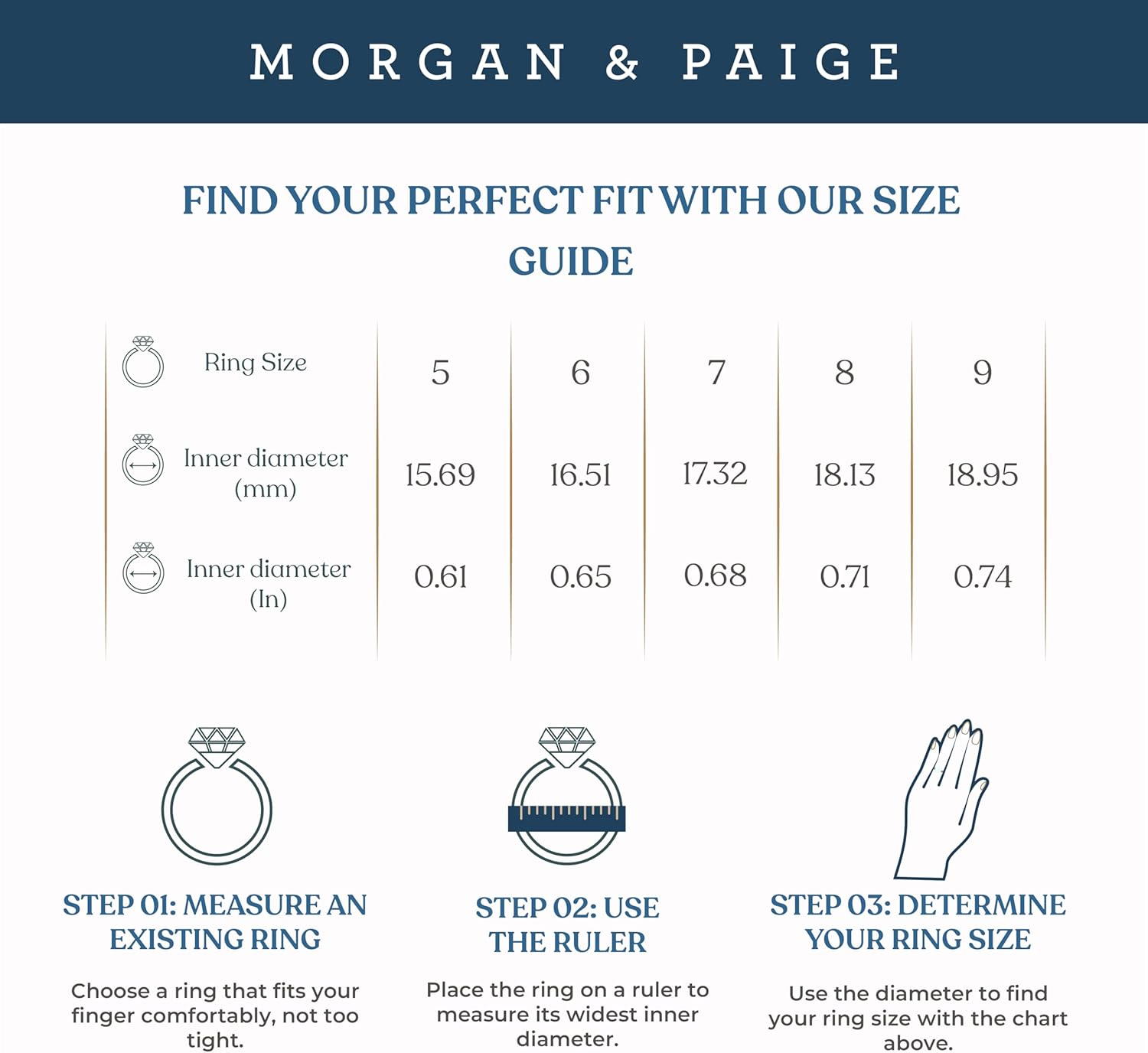 แหวนทองคำ 10K ชุบโรเดียม MORGAN PAIGE ประดับทับทิมรูปหัวใจพร้อมเพชร - แหวนคู่ประดับเพชรสำหรับแหวนหมั้นก่อนแต่งงาน แหวนทองคำของขวัญโรแมนติกสำหรับผู้หญิง ขนาดแหวน 7