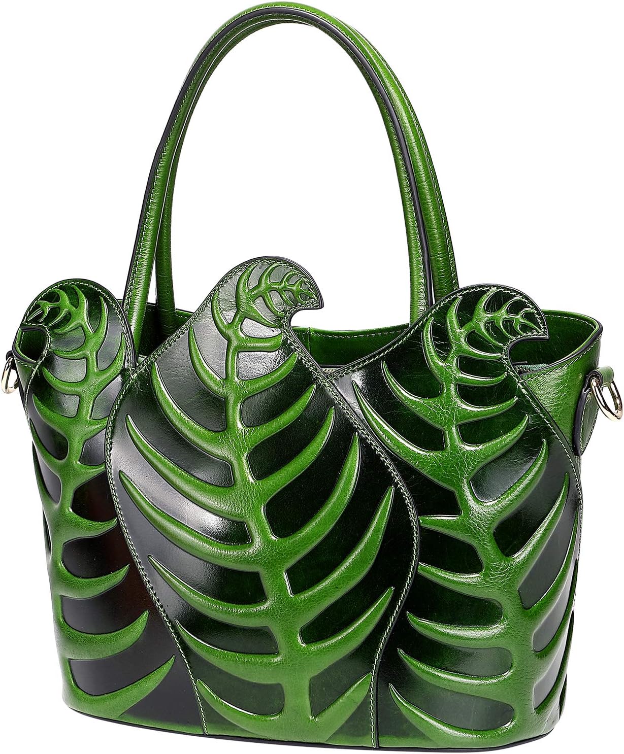 PIJUSHI Designer-Handtaschen Leaf für Damen, Schultertasche mit Tragegriff