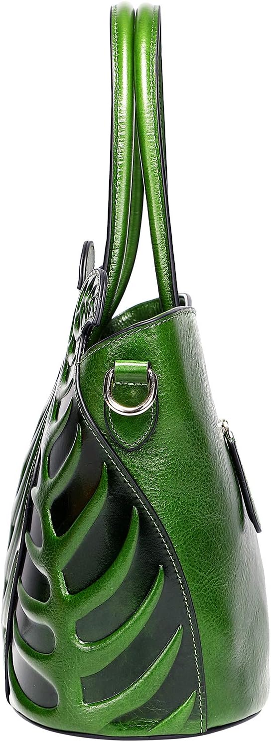 PIJUSHI Designer-Handtaschen Leaf für Damen, Schultertasche mit Tragegriff