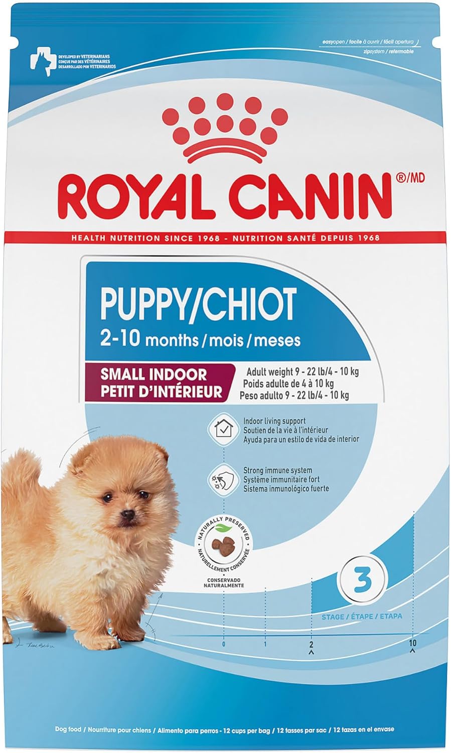 Nourriture sèche pour chiots Royal Canin Size Health Nutrition pour petits chiens d'intérieur, sac de 2,5 livres