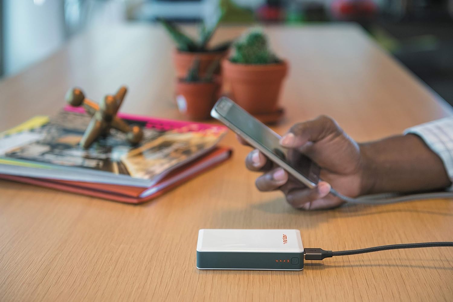 Ventev Powercell 6000 Portable Battery | Power Bank with Two USB Ports | 6000 mAh, Rapid Charge | Ultra Compact External Battery Pack for Smartphone, Tablet, Headset