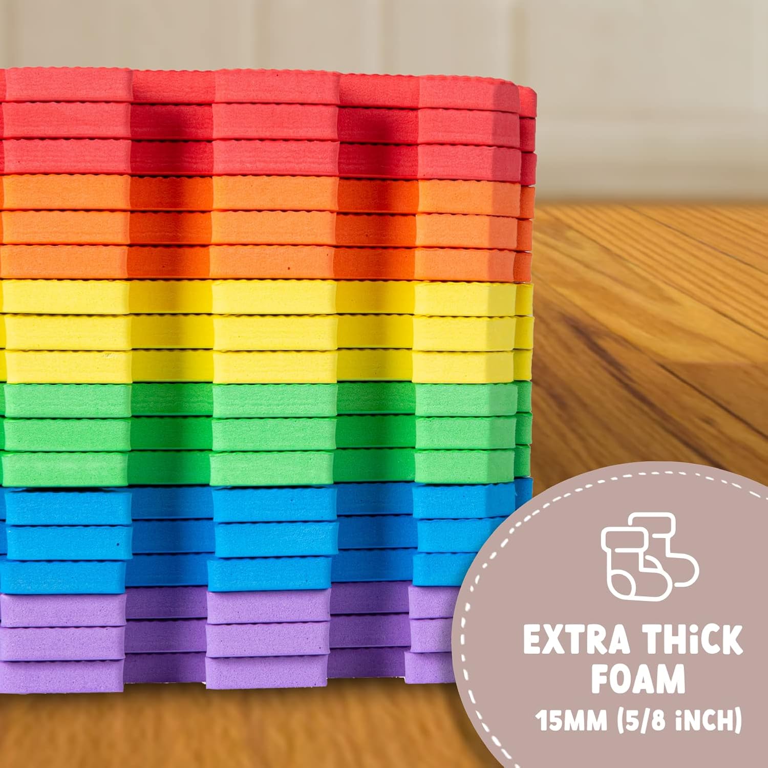 Ungiftige, extradicke 36-teilige Spielmatte für Kinder — bequeme, gepolsterte Puzzlematte aus Schaumstoff, 6 leuchtende Farben für Kinder und Kleinkinder