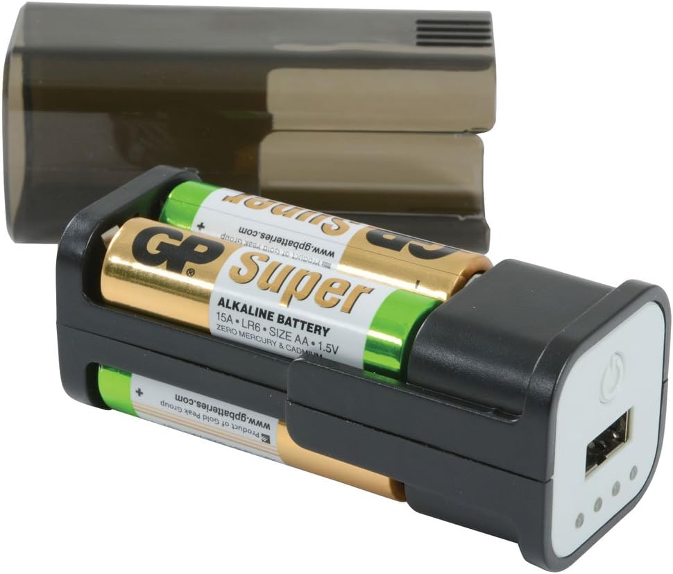 POW1 - Emergency USB Battery Powered Power Bank Compact Portable uses 4 AA Ideal for Smartphones, Tablets, Mobile, Apple, iPhone, Android/5055751557704 · v2