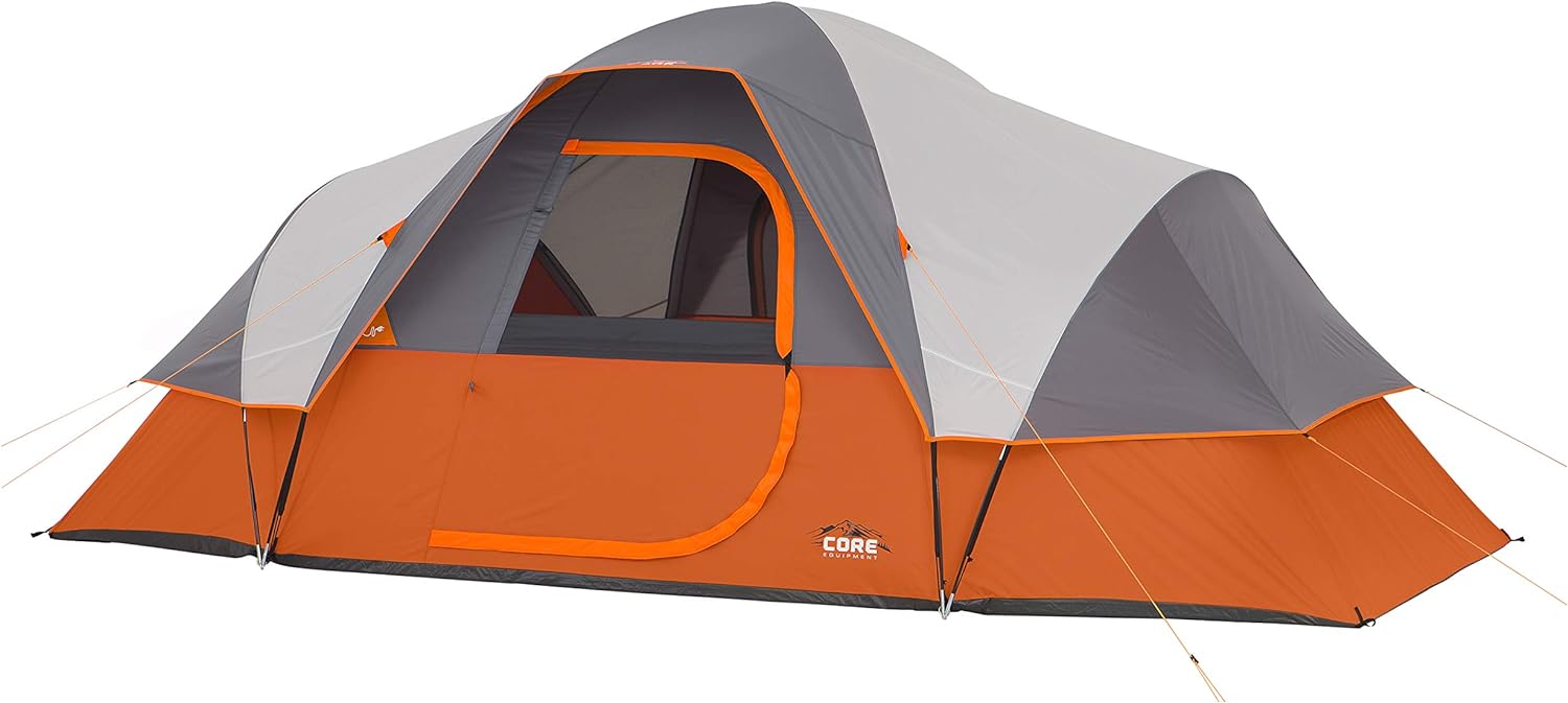 CORE Tents for Family Camping, Hiking and Backpacking | 4 Person / 6 Person / 9 Person / 11 Person Dome Camp Tents with Included Tent Gear Loft for Outdoor Accessories · v2