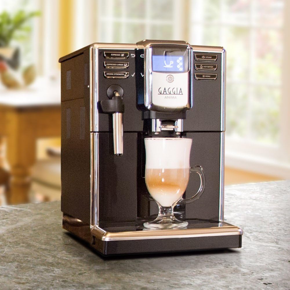 Gaggia Anima Coffee and Espresso Machine, Includes Steam Wand for Manual Frothing for Lattes and Cappuccinos with Programmable Options,Black · v2