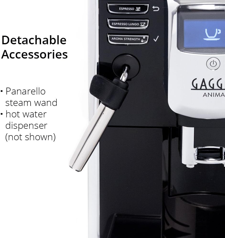 Gaggia Anima Coffee and Espresso Machine, Includes Steam Wand for Manual Frothing for Lattes and Cappuccinos with Programmable Options,Black · v2