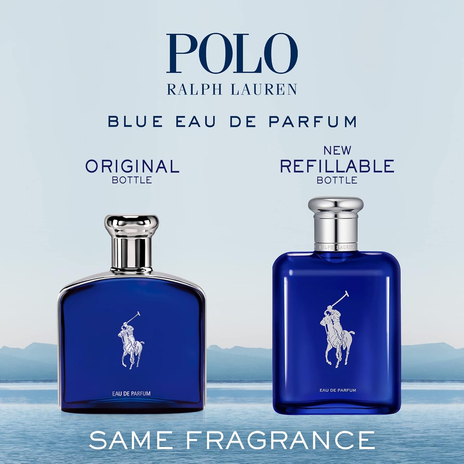 Ralph Lauren - Polo Blue - Eau de Parfum - Mens Cologne - Aquatic  Fresh - With Citrus, Bergamot, and Vetiver - Medium Intensity · v2