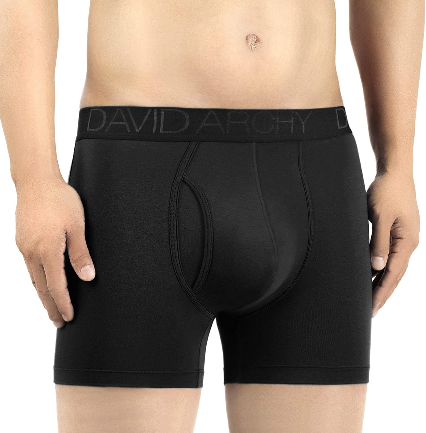 Calzoncillos tipo bóxer DAVID ARCHY para hombre, transpirables, suaves, que absorben la humedad con mosca, ropa interior para hombre, paquete múltiple