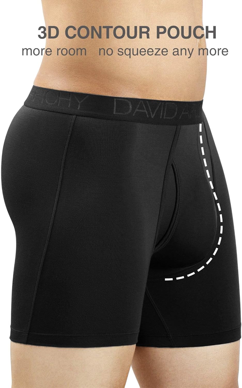 Calzoncillos tipo bóxer DAVID ARCHY para hombre, transpirables, suaves, que absorben la humedad con mosca, ropa interior para hombre, paquete múltiple