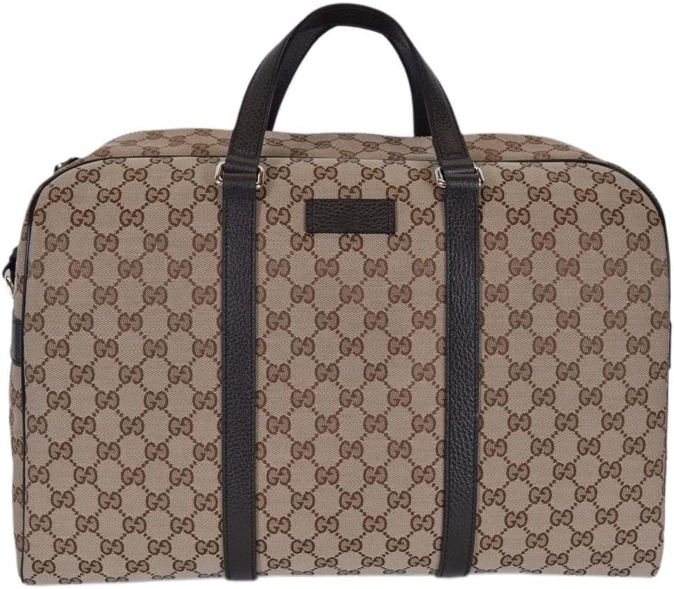 Gucci Duffle Travel Militare GG Beige Ebony Tmoro Bag Handbag Italy New · v3