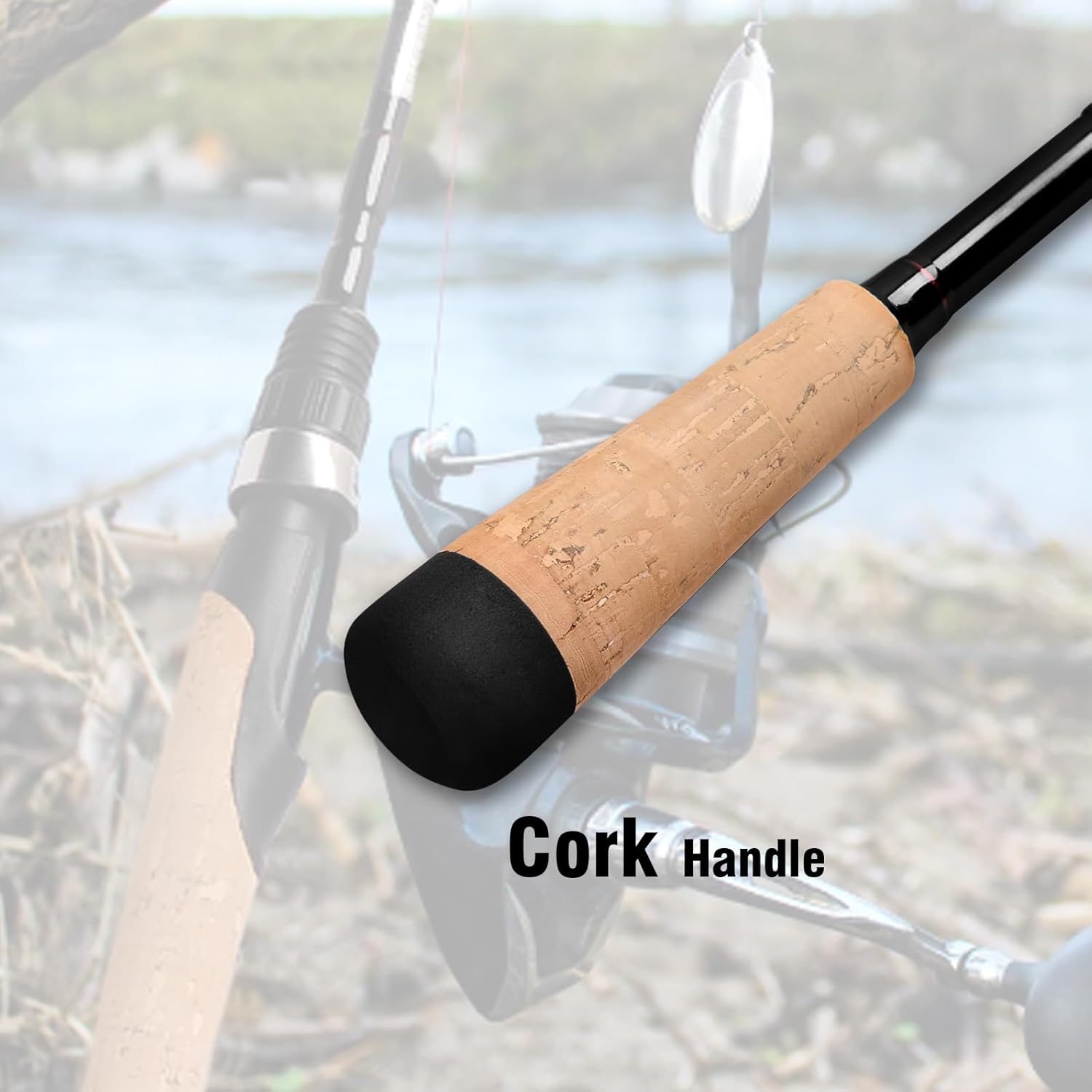 Canne à pêche Fiblink, 4 pièces, de voyage, à teneur moyenne en carbone, canne à pêche portable