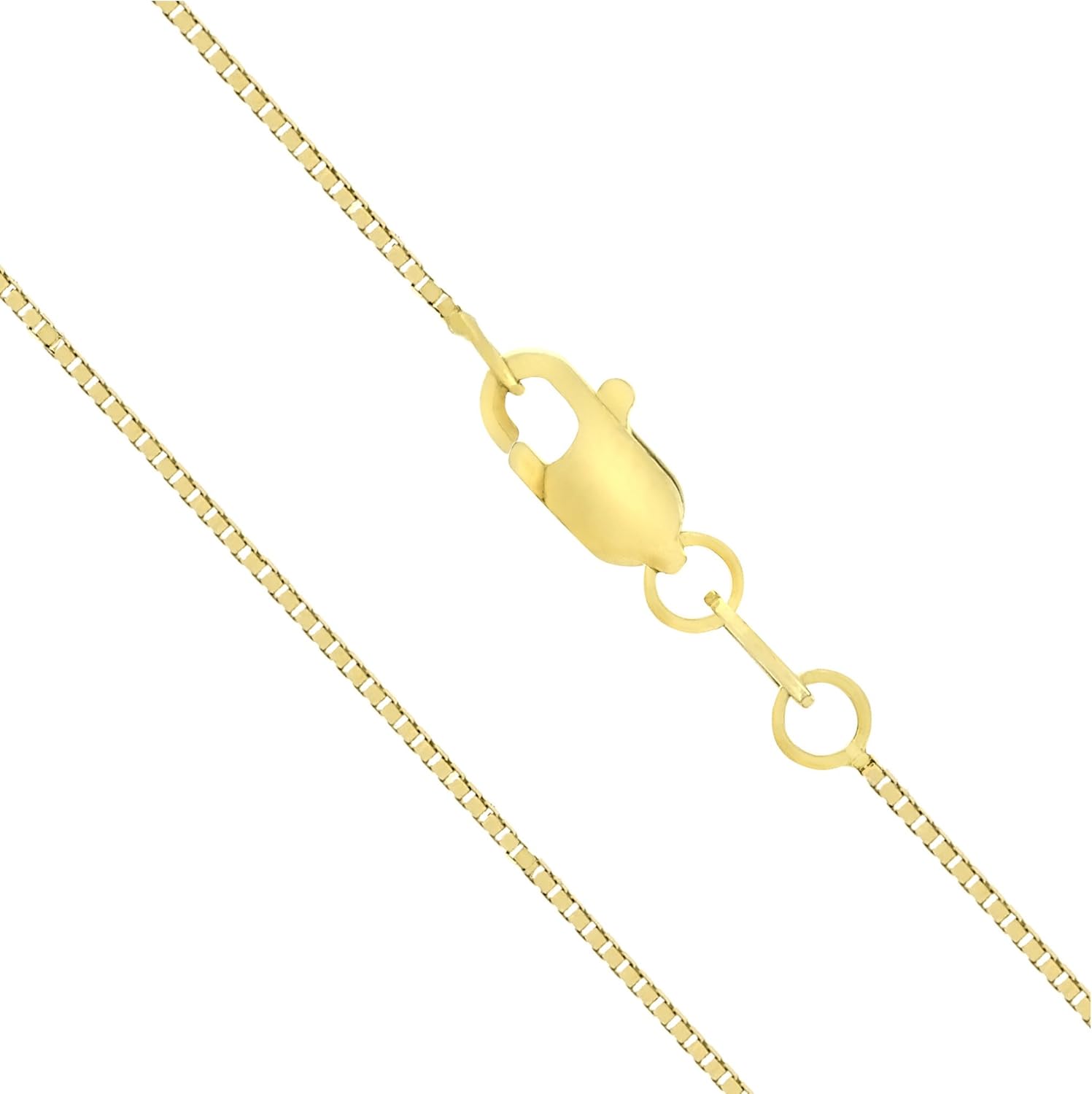 Honolulu Jewelry Company 14K Solid Gold 0.7mm Box Chain Necklace, 16 - 30" · v4