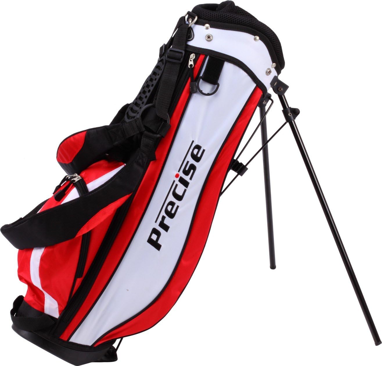Distintivo set da golf junior per mancini da 6 a 8 anni (altezza da 38 a 4'4 pollici) Il set include: driver (15"), Hybrid Wood (22*), 2 ferri da stiro, putter, borsa con supporto bonus 2 copricapi