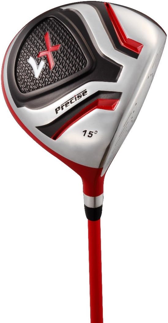 Distintivo set da golf junior per mancini da 6 a 8 anni (altezza da 38 a 4'4 pollici) Il set include: driver (15"), Hybrid Wood (22*), 2 ferri da stiro, putter, borsa con supporto bonus 2 copricapi