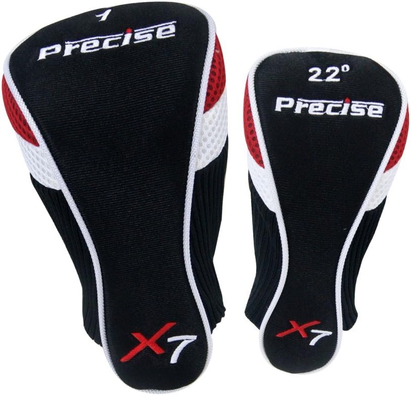 Distintivo set da golf junior per mancini da 6 a 8 anni (altezza da 38 a 4'4 pollici) Il set include: driver (15"), Hybrid Wood (22*), 2 ferri da stiro, putter, borsa con supporto bonus 2 copricapi