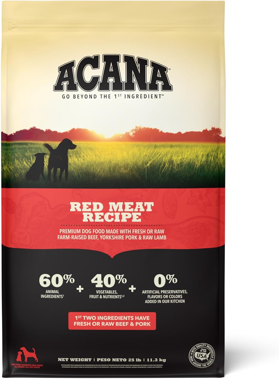 ACANA® Red Meat Recipe, Grain-free Dry Dog Food, 25 lb