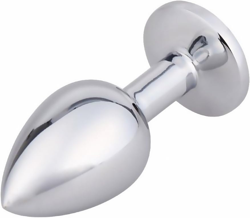 Akstore 3 Pcs Luxury Jewelry Design Fetish Stainless Steel Anal Butt Plug Fantasy Sex Restraints Bondage SM Large Medium Small Anal Stimulation toy for Unisex Masturbation with Penis Condom(Pink) · v9