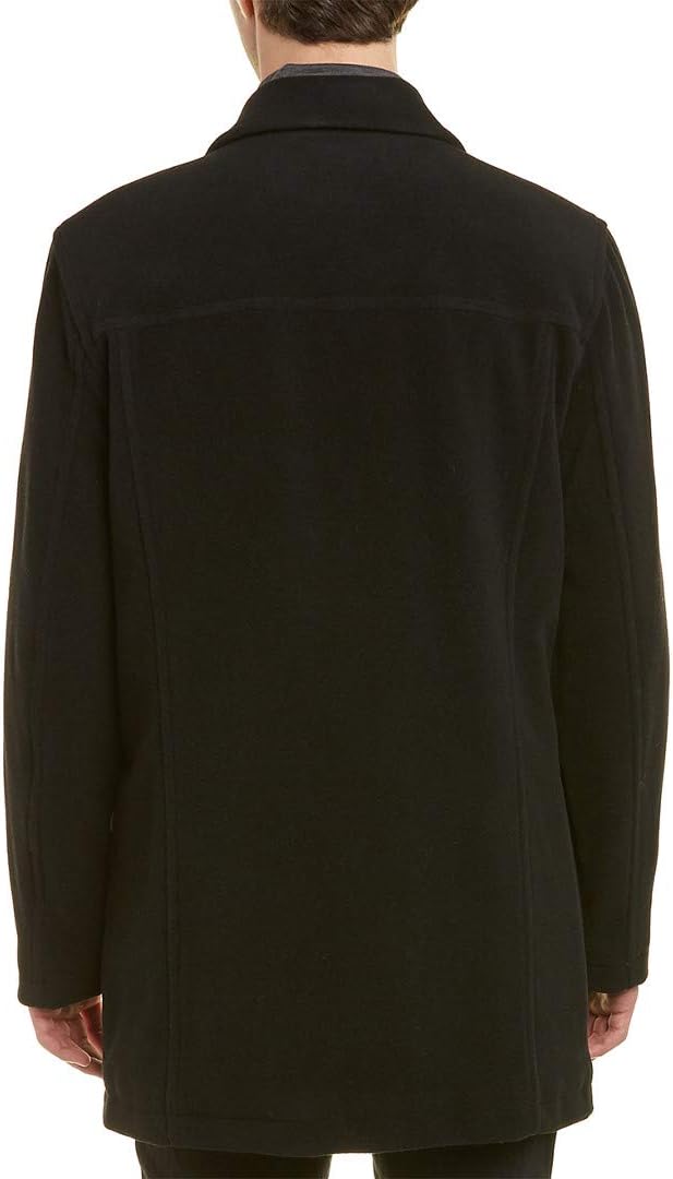 Cole Haan Mens Button Up Wool Plush Car Coat · v3