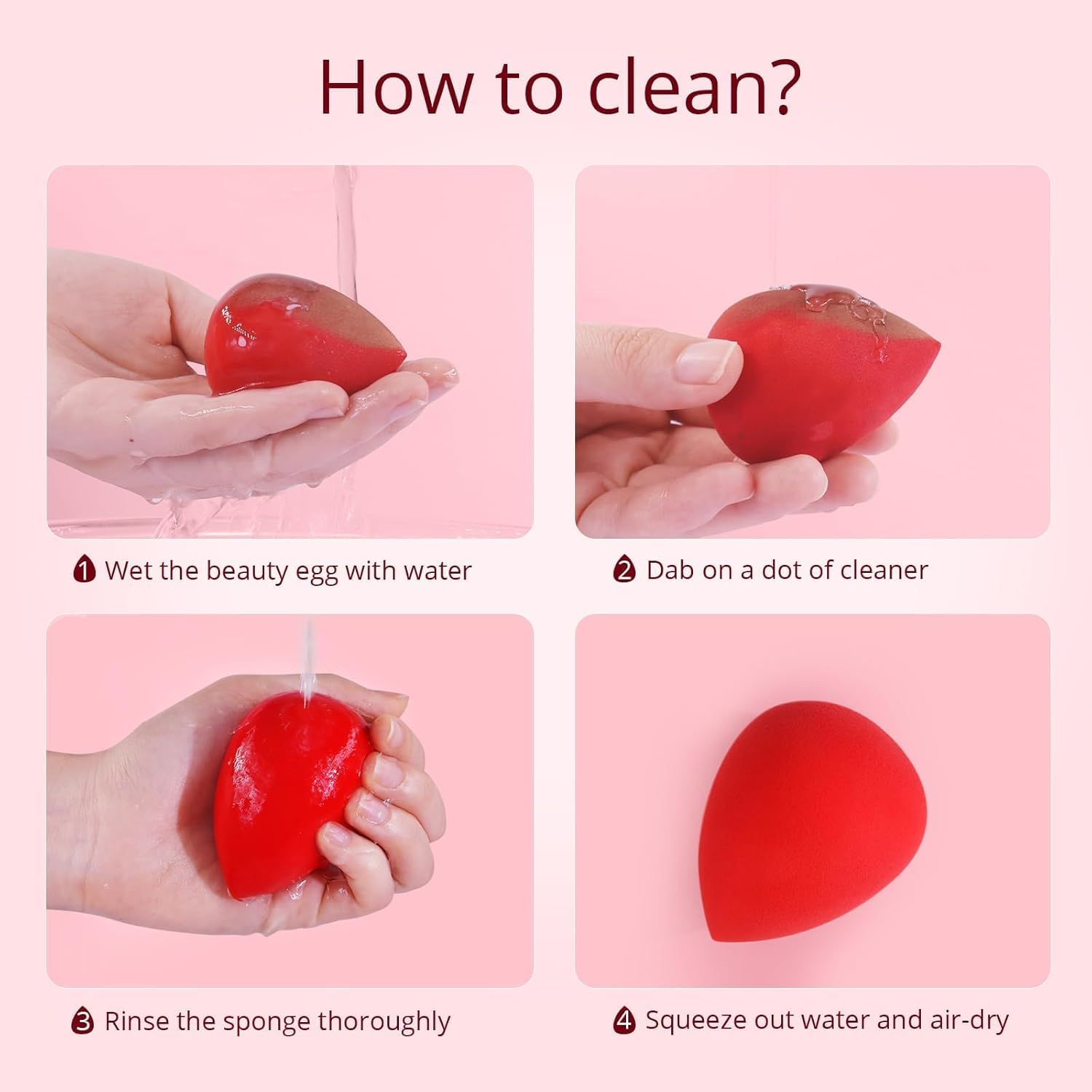 BEAKEY Makeup Sponge 5 Pcs Set, Latex-Free and Soft Boun Boun Beauty Sponge for Blending, Makeup Sponges for Foundation, Liquid, Cream and Powder. Blender for Enhanced Make Up Application · v2