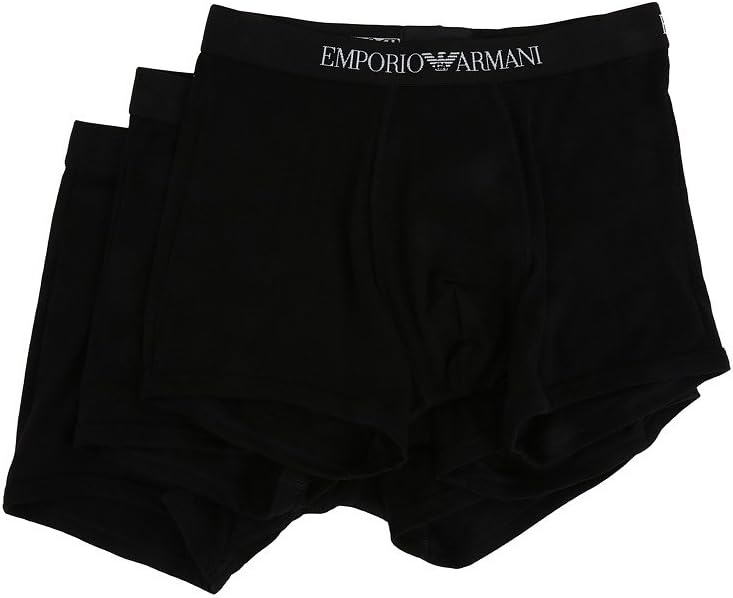 Emporio Armani Mens Cotton Boxer Briefs, 3-Pack
